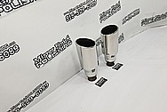 Steel Exhaust Tips AFTER Chrome-Like Metal Polishing and Buffing Services - Steel Polishing