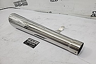 Stainless Steel Motorcycle Exhaust System AFTER Chrome-Like Metal Polishing and Buffing Services - Stainless Steel Polishing