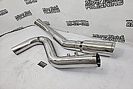 Steel Airplane Exhaust System BEFORE Chrome-Like Metal Polishing and Buffing Services - Steel Polishing