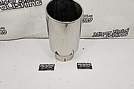 Stainless Steel Truck Exhaust Muffler AFTER Chrome-Like Metal Polishing and Buffing Services - Stainless Steel Polishing