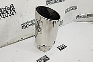 Stainless Steel Truck Exhaust Muffler AFTER Chrome-Like Metal Polishing and Buffing Services - Stainless Steel Polishing