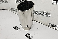 Stainless Steel Truck Exhaust Muffler AFTER Chrome-Like Metal Polishing and Buffing Services - Stainless Steel Polishing