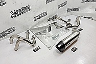 ATV Titanium Exhaust System Project AFTER Chrome-Like Metal Polishing - Aluminum Polishing - Titanium Polishing Services 