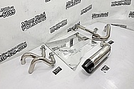 ATV Titanium Exhaust System Project AFTER Chrome-Like Metal Polishing - Aluminum Polishing - Titanium Polishing Services 