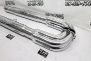 Cobra Stainless Steel Side Exhaust System Pieces AFTER Chrome-Like Metal Polishing - Stainless Steel Polishing - Exhaust System Polishing Services
