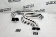 Stainless Steel Motorcycle Exhaust Headers and Muffler AFTER Chrome-Like Metal Polishing and Buffing Services / Restoration Services - Stainless Steel Polishing - Exhaust Polishing