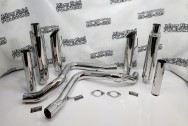 Bassani Stainless Steel Exhaust System AFTER Chrome-Like Metal Polishing - Stainless Steel Polishing - Exhaust Polishing Service