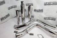 Bassani Stainless Steel Exhaust System AFTER Chrome-Like Metal Polishing - Stainless Steel Polishing - Exhaust Polishing Service