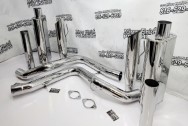 Bassani Stainless Steel Exhaust System AFTER Chrome-Like Metal Polishing - Stainless Steel Polishing - Exhaust Polishing Service