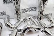 Stainless Steel Headers / Exhaust System AFTER Chrome-Like Metal Polishing - Stainless Steel Polishing - Exhaust Polishing Service