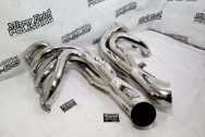 Fabshop Titanium Headers / Exhaust System AFTER Chrome-Like Metal Polishing and Buffing Services / Restoration Services - Headers Polishing - Titanium Polishing 