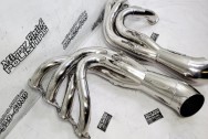 Fabshop Titanium Headers / Exhaust System AFTER Chrome-Like Metal Polishing and Buffing Services / Restoration Services - Headers Polishing - Titanium Polishing 