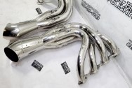 Fabshop Titanium Headers / Exhaust System AFTER Chrome-Like Metal Polishing and Buffing Services / Restoration Services - Headers Polishing - Titanium Polishing 