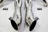 Fabshop Titanium Headers / Exhaust System AFTER Chrome-Like Metal Polishing and Buffing Services / Restoration Services - Headers Polishing - Titanium Polishing 
