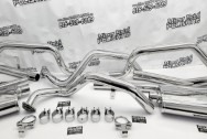 Magnaflow Stainless Steel Exhaust System AFTER Chrome-Like Metal Polishing and Buffing Services / Restoration Services - Exhaust Polishing - Stainless Steel Polishing