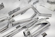 Magnaflow Stainless Steel Exhaust System AFTER Chrome-Like Metal Polishing and Buffing Services / Restoration Services - Exhaust Polishing - Stainless Steel Polishing