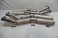 Stainless Steel Boat Exhaust Pipes BEFORE Chrome-Like Metal Polishing and Buffing Services / Restoration Services