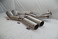 Stainless Steel Boat Exhaust Pipes BEFORE Chrome-Like Metal Polishing and Buffing Services / Restoration Services