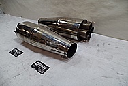 Borla Stainless Steel Exhaust Muffler / Pipes BEFORE Chrome-Like Metal Polishing - Stainless Steel Polishing Services