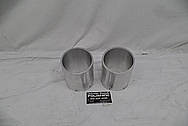 Aluminum Vehicle Exhaust Tips BEFORE Chrome-Like Metal Polishing - Aluminum Polishing 