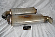 Steel Exhaust System Mufflers BEFORE Chrome-Like Metal Polishing - Steel Polishing