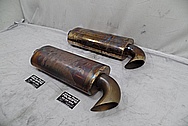 Steel Exhaust System Mufflers BEFORE Chrome-Like Metal Polishing - Steel Polishing - Exhaust Polishing