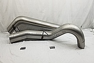 409 Stainless Steel Truck Exhaust System BEFORE Chrome-Like Metal Polishing and Buffing Services / Restoration Services - Exhaust Polishing - Stainless Steel Polishing 