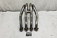 Titanium Motorcycle Exhaust Header Piping BEFORE Chrome-Like Metal Polishing - Titanium Polishing