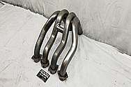 Titanium Motorcycle Exhaust Header Piping BEFORE Chrome-Like Metal Polishing - Titanium Polishing