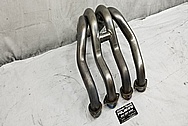 Titanium Motorcycle Exhaust Header Piping BEFORE Chrome-Like Metal Polishing - Titanium Polishing