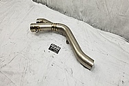 Titanium Motorcycle Exhaust Header Piping BEFORE Chrome-Like Metal Polishing - Titanium Polishing