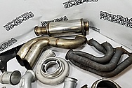 Stainless Steel Exhaust System Pipes BEFORE Chrome-Like Metal Polishing - Stainless Steel Polishing