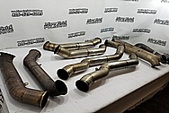 Stainless Steel Exhaust System Pipes BEFORE Chrome-Like Metal Polishing - Stainless Steel Polishing