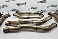 Stainless Steel Exhaust System Pipes BEFORE Chrome-Like Metal Polishing - Stainless Steel Polishing