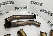 Stainless Steel Exhaust System Pipes BEFORE Chrome-Like Metal Polishing - Stainless Steel Polishing