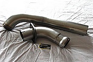 Diesel Truck 409 Stainless Steel Exhaust System Piping BEFORE Chrome-Like Metal Polishing and Buffing Services / Restoration Services 