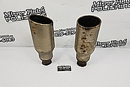 Steel Exhaust Tips BEFORE Chrome-Like Metal Polishing and Buffing Services - Steel Polishing