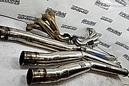 Stainless Steel Boat Exhaust Headers / Exhaust Pipe Project BEFORE Chrome-Like Metal Polishing and Buffing Services - Stainless Steel Polishing - Boat Polishing 