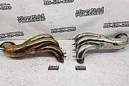 Stainless Steel Boat Exhaust Headers / Exhaust Pipe Project BEFORE Chrome-Like Metal Polishing and Buffing Services - Stainless Steel Polishing - Boat Polishing 