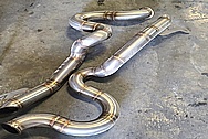 Stainless Steel Exhaust System Project BEFORE Chrome-Like Metal Polishing and Buffing Services - Stainless Steel Polishing - Exhaust / Muffler Polishing 