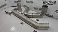 Stainless Steel Exhaust System Pieces BEFORE Chrome-Like Metal Polishing - Stainless Steel Polishing - Exhaust System Polishing Services