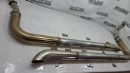 Stainless Steel Exhaust System Pieces BEFORE Chrome-Like Metal Polishing - Stainless Steel Polishing - Exhaust System Polishing Services