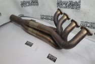 Stainless Steel Exhaust Header Project BEFORE Chrome-Like Metal Polishing and Buffing Services / Restoration Services - Stainless Steel Polishing - Exhaust Polishing - Header Polishing 