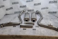 Bassani Stainless Steel Exhaust System BEFORE Chrome-Like Metal Polishing - Stainless Steel Polishing - Exhaust Polishing Service