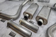 Bassani Stainless Steel Exhaust System BEFORE Chrome-Like Metal Polishing - Stainless Steel Polishing - Exhaust Polishing Service