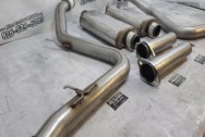 Bassani Stainless Steel Exhaust System BEFORE Chrome-Like Metal Polishing - Stainless Steel Polishing - Exhaust Polishing Service