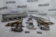 Steel Exhaust Headers BEFORE Chrome-Like Metal Polishing - Stainless Steel Polishing - Exhaust Polishing Service - Header Polishing Service 