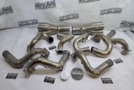 Stainless Steel Headers / Exhaust System BEFORE Chrome-Like Metal Polishing - Stainless Steel Polishing - Exhaust Polishing Service