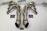 Fabshop Titanium Headers / Exhaust System BEFORE Chrome-Like Metal Polishing and Buffing Services / Restoration Services - Headers Polishing - Titanium Polishing 