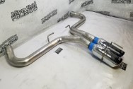 Borla Stainless Steel Exhaust System BEFORE Chrome-Like Metal Polishing and Buffing Services / Restoration Services - Exhaust Polishing - Stainless Steel Polishing
